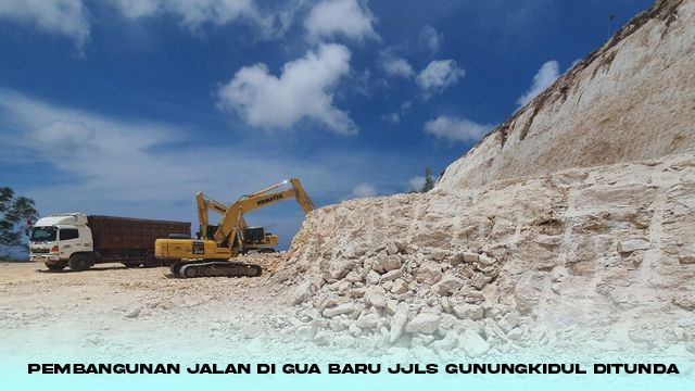 Pembangunan Jalan di Gua Baru JJLS Gunungkidul Ditunda